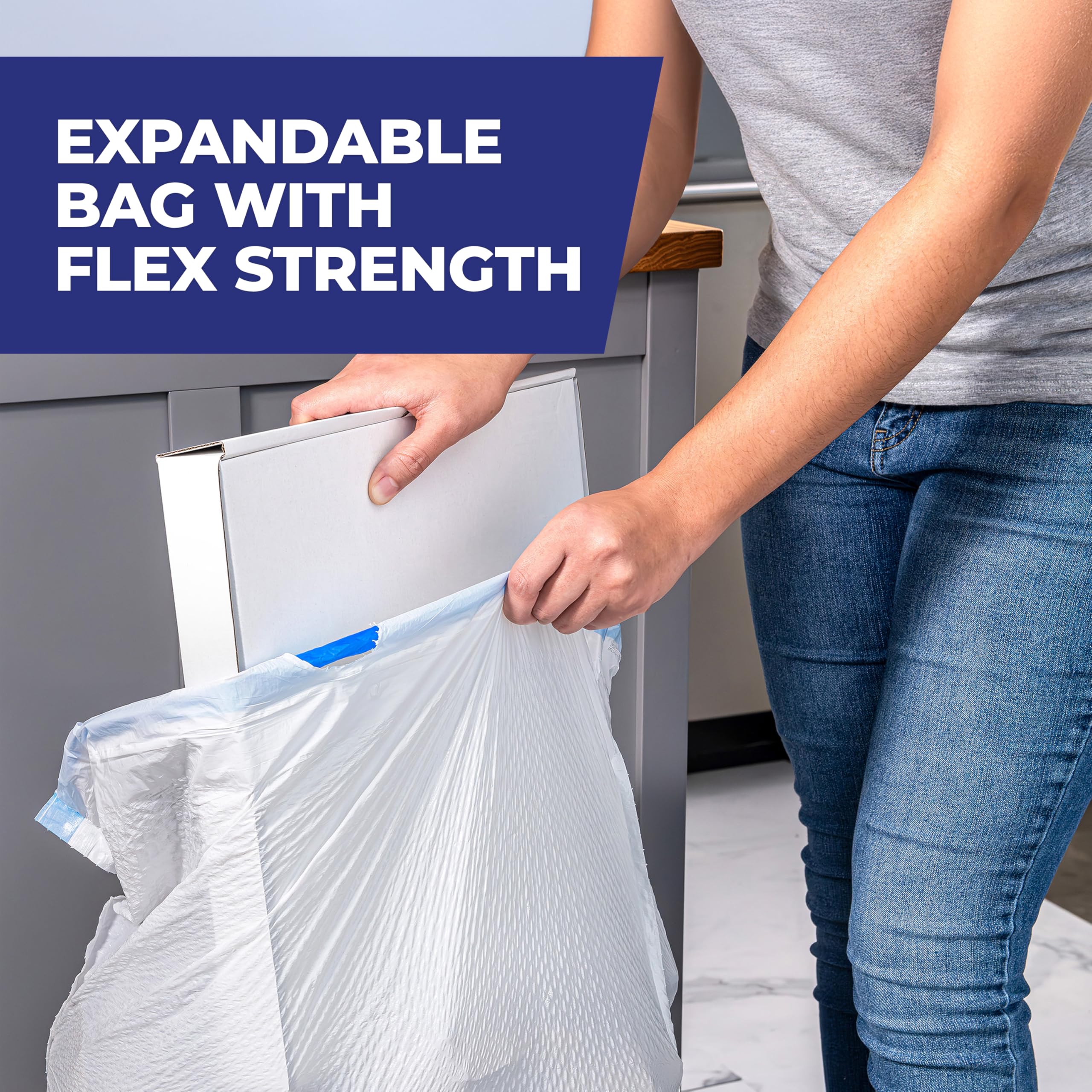 Hefty Ultra Strong Trash Bags (Scent Free, Tall Kitchen Drawstring, 13 Gallon, 110 Count) – Fits All Simplehuman Size J Cans