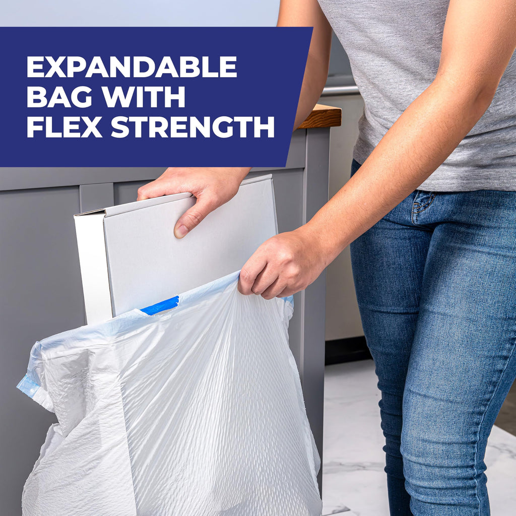 Hefty Ultra Strong 13 Gallon Trash Bags, Tall Kitchen Trash Bags 13 Gallon Size, Resist Leaks, Punctures, and Rips, Continuous Odor Control, White, Fabuloso Lemon Scent, 110 Bags