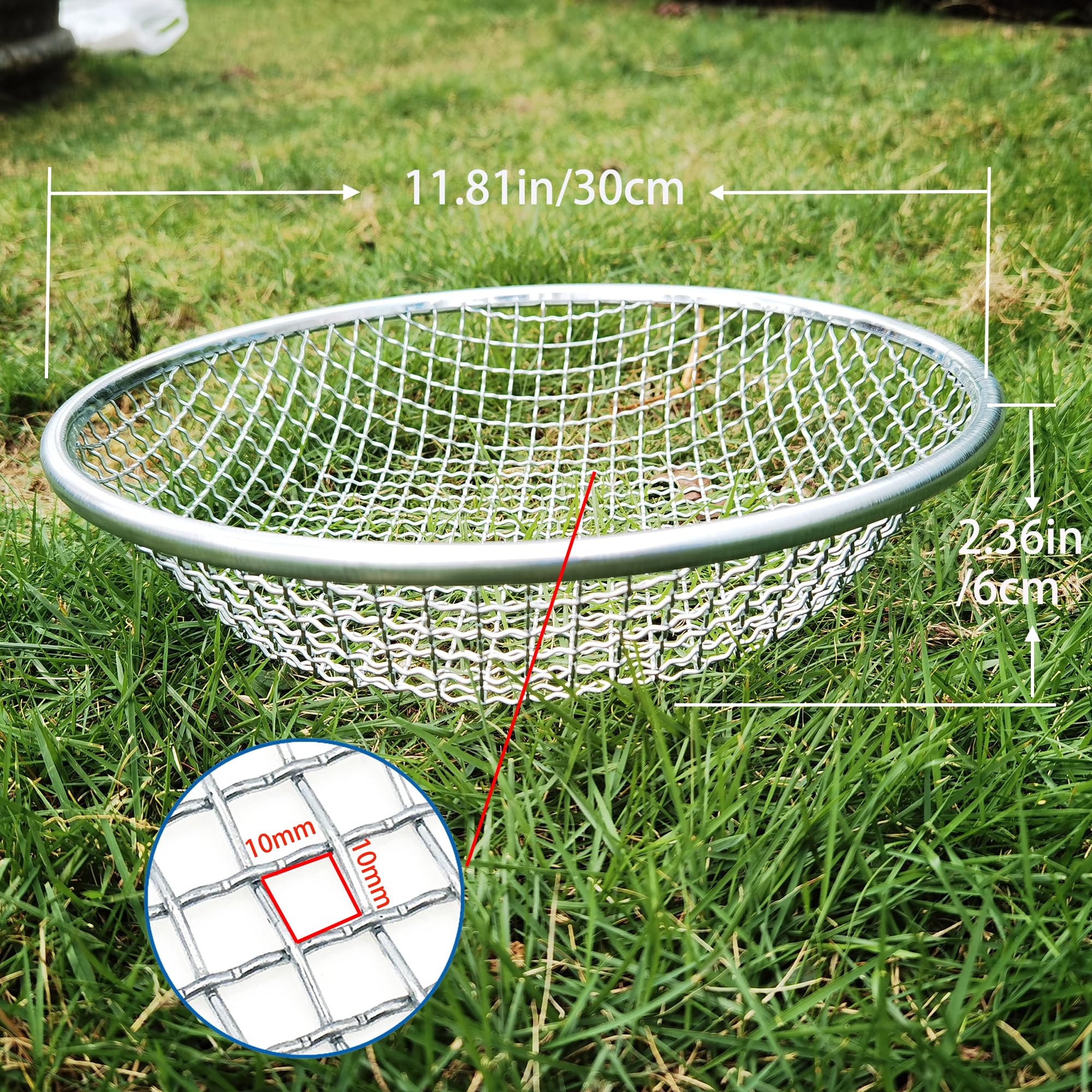 YUEBM Gardening Sand Soil Compost Sifter Perfect for 5 Gallon Bucket (1, 3/8 inch mesh)