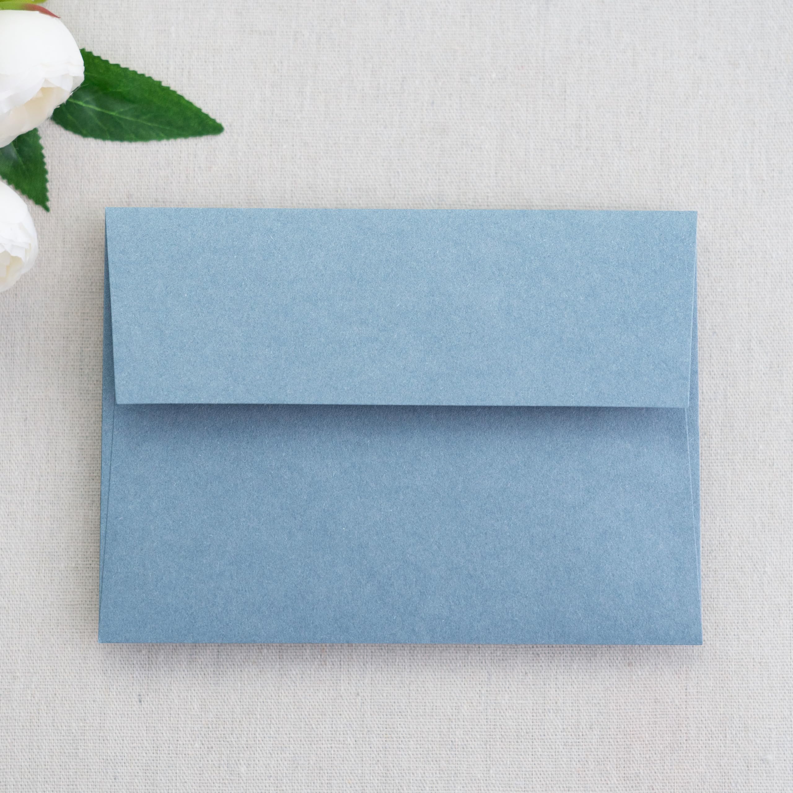 PONATIA 50 Pieces 5x7 Envelopes, A7 Envelopes Self Seal for Weddings, Invitation Cards, Photos, Postcards, Greeting Cards Mailing, Baby Shower, Graduation, Christmas Gift Cards (Dusty Blue)