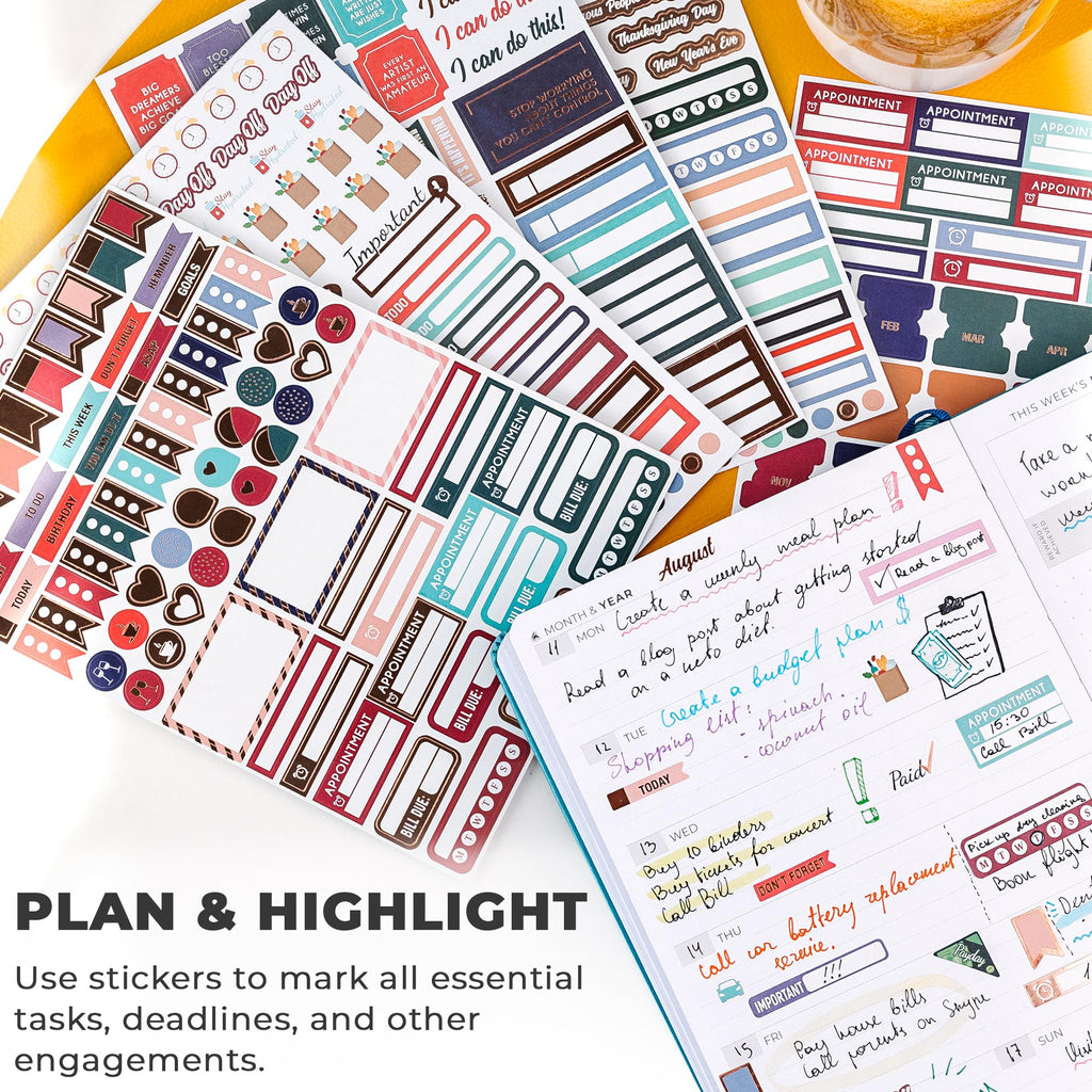 Clever Fox Planner Stickers – Monthly, Weekly & Daily Planner Stickers 14 Sheets Set of 1360+ Unique Stickers by Clever Fox (Value Pack)