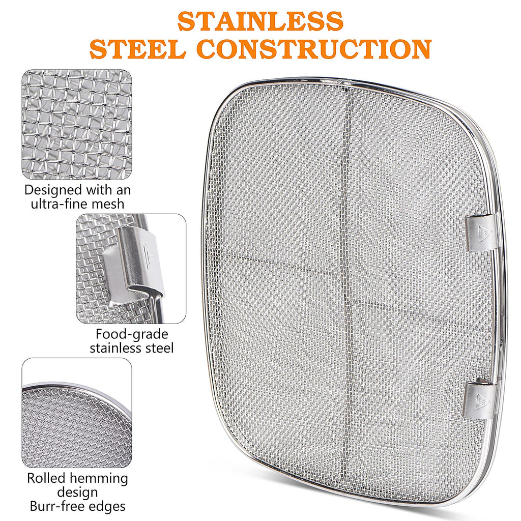 Stainless Steel Splatter Shield for Ninja Foodi AG301, Air Fryer Accessories Replacement Parts for Ninja Foodi 5-in-1 Indoor Grill AG300, AG300C,AG301C, AG302