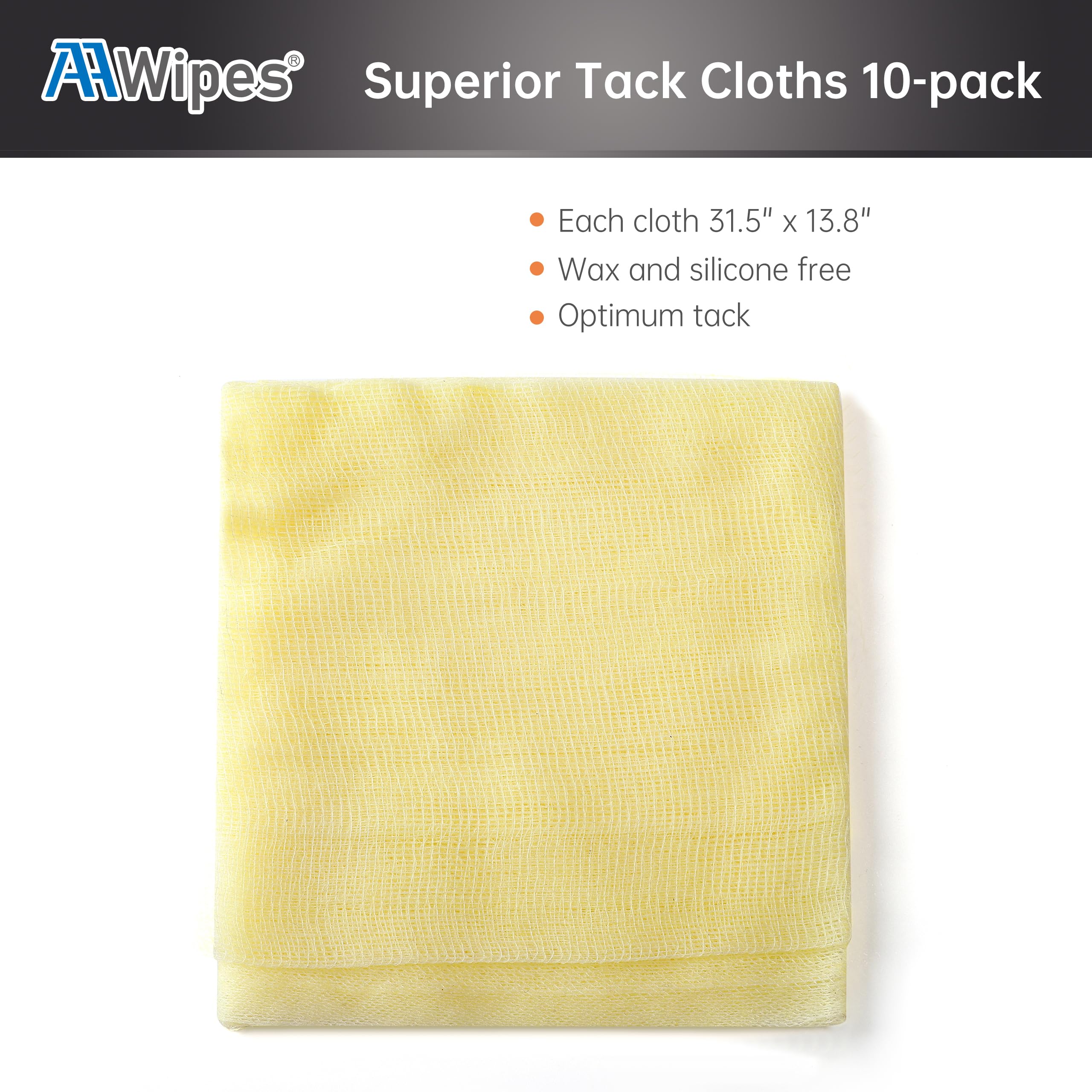 AAwipes Tack Cloth Pads Sticky Cloth for Removing Dust for Woodworking Automotive Painting, Sanding, Cleaning, Dusting, Staining, Wax and Silicone Free(Light Yellow, 18"x36")