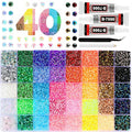 CyanHall Bedazzling Kit with 40 Colors, 32000 Pcs 3mm Flatback Rhinestones Resin Jelly Gems for Bedazzling, Rhinestone Kit with B7000 Glue for Nail Rhinestones, Shoes, Crafts, Diamond Art & DIY Bedazzler Projects