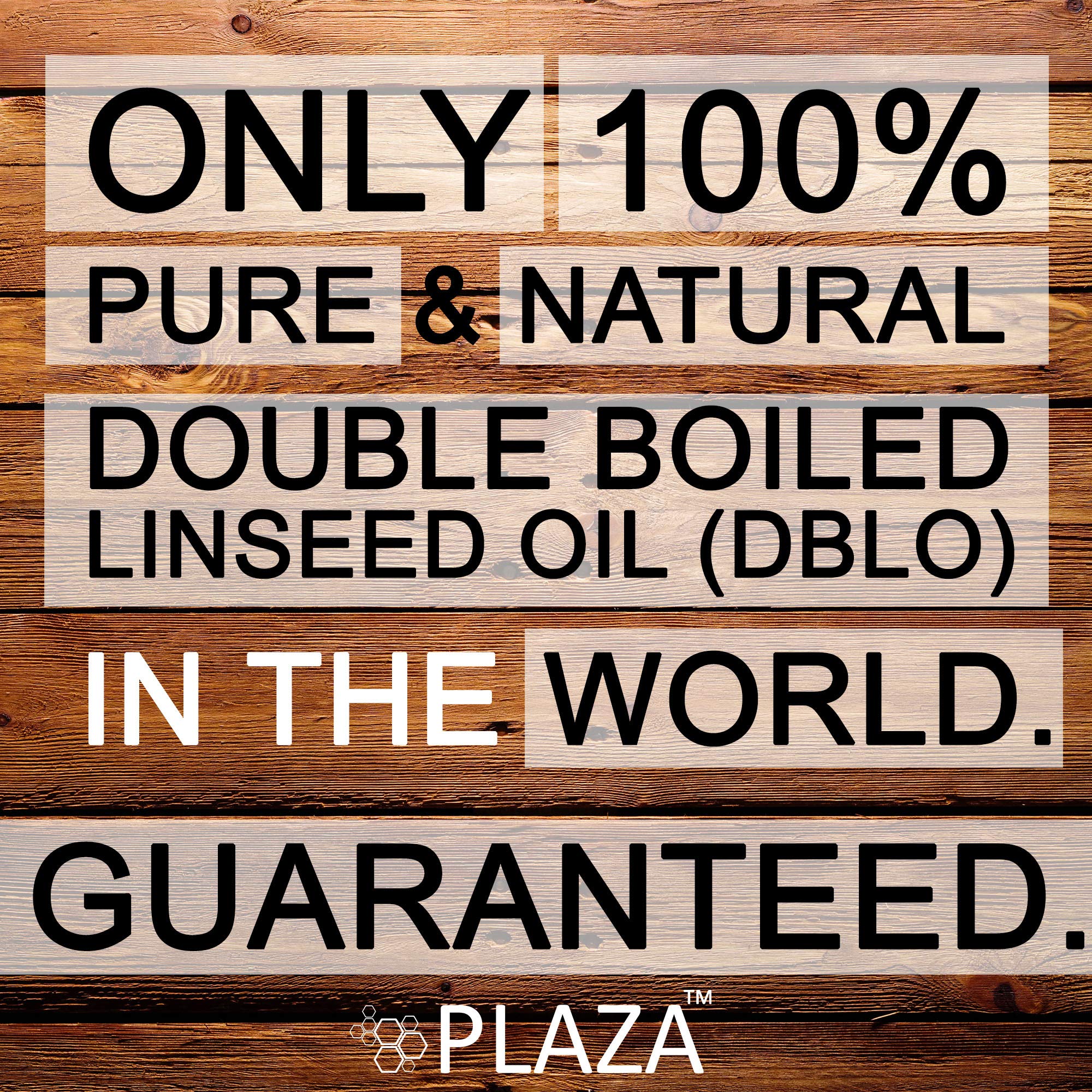 PLAZA - Double Boiled Linseed Oil - 100 ml Pack used for Wood Finishing, On Walls before applying paint, mixing in putty, bare wooden furniture, outside wooden furniture, Cricket bats, hockey, guitar,