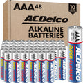 ACDelco 48-Count Triple AAA Batteries, Maximum Power Super Alkaline Battery for Home and Office, 10-Year Shelf Life, Reclosable Packaging