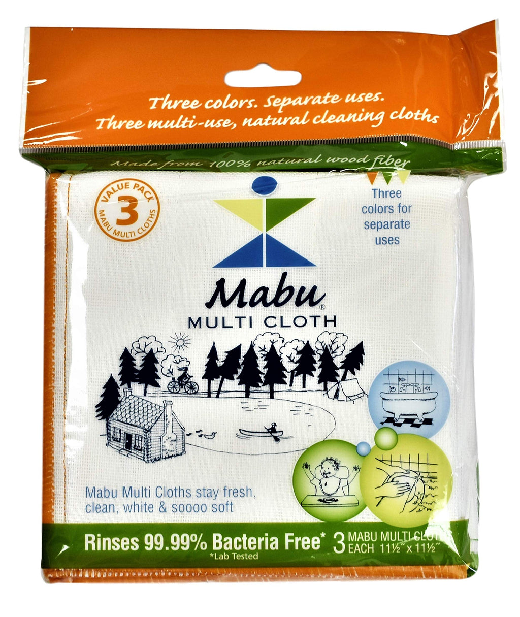 Mabu Wood Fiber Cleaning Cloth, 3-Pack