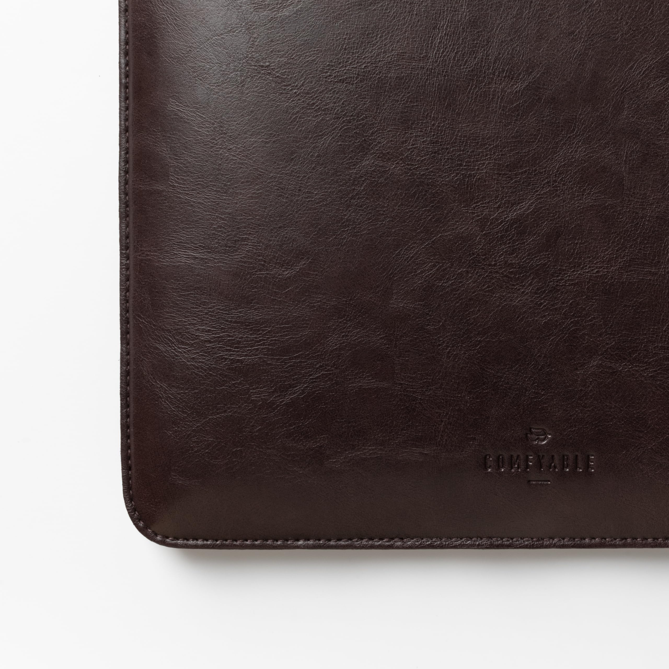 Comfyable Laptop Sleeve 13 Inch Precisely Compatible with MacBook Air M5 2026 & MacBook Pro M2 M1 2022, Faux Leather Cover Case, Dark Brown