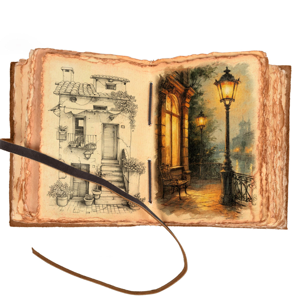 LEATHER VILLAGE Tree of Life Journal - 8 X 6 inches - Brown - 200 Antique Deckle Edge Handmade Paper – Book of Shadows - Vintage Leather Bound Journal for Women & Men