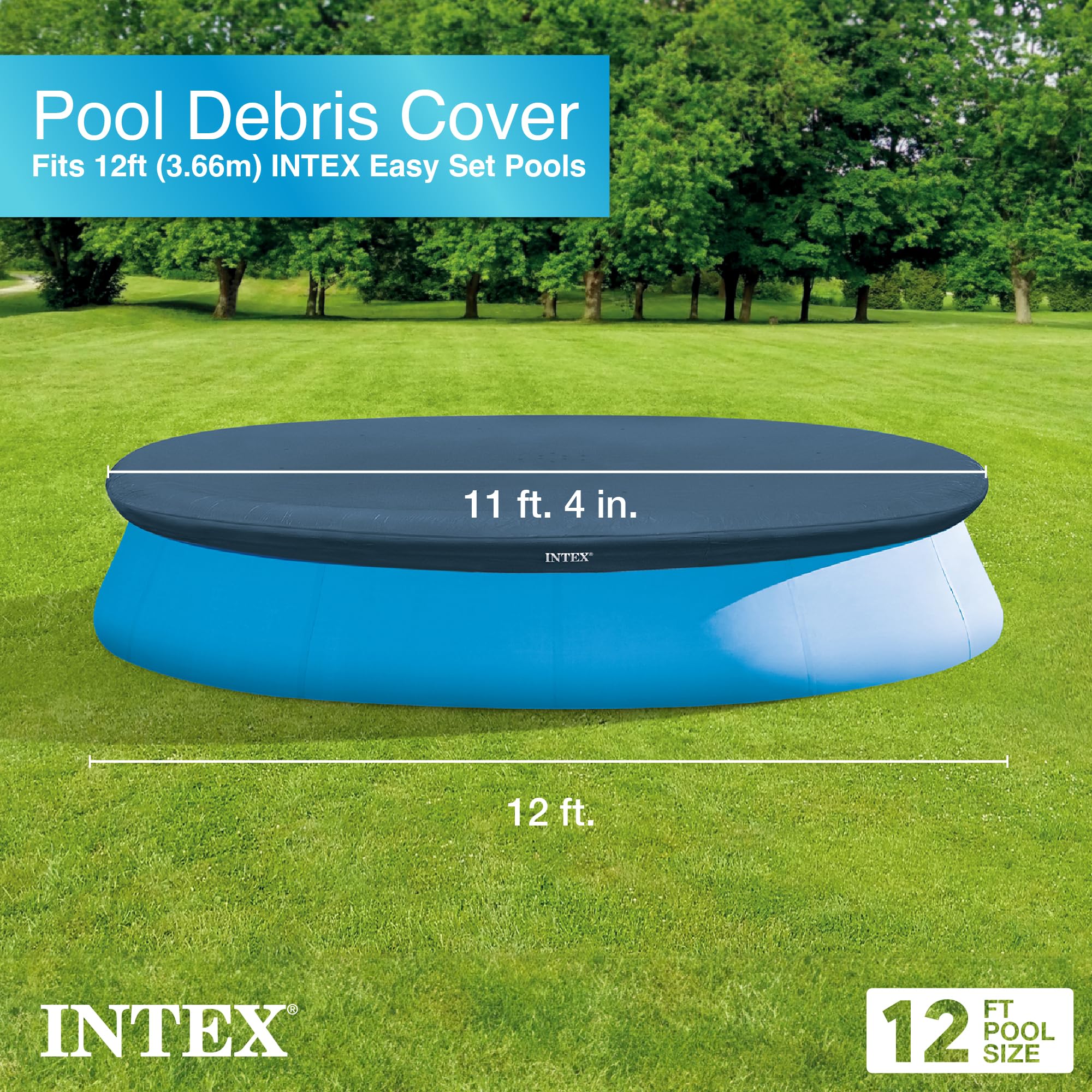 Intex 58919E Easy Set 12-Foot Round Pool Cover