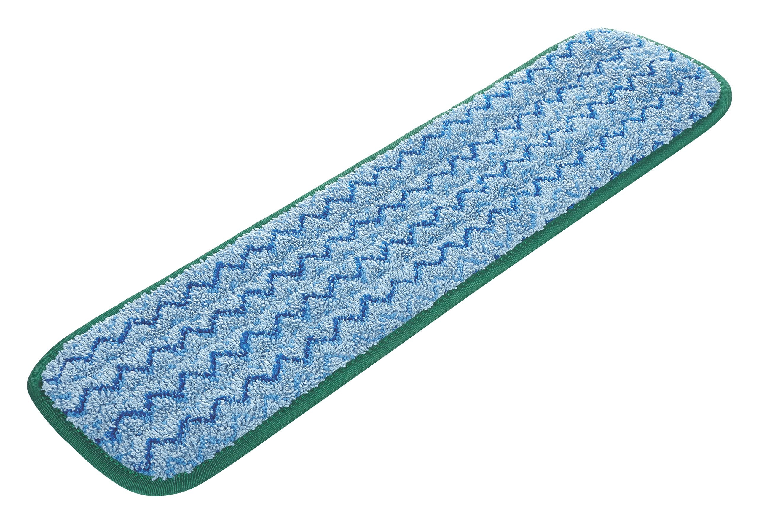 Rubbermaid Commercial Products HYGEN Microfiber Wet Mop Head Pad 18 inch Green for Janitorial/Professional Cleaners and Heavy-Duty Industrial Floor Cleaning/Mopping/Scrubbing