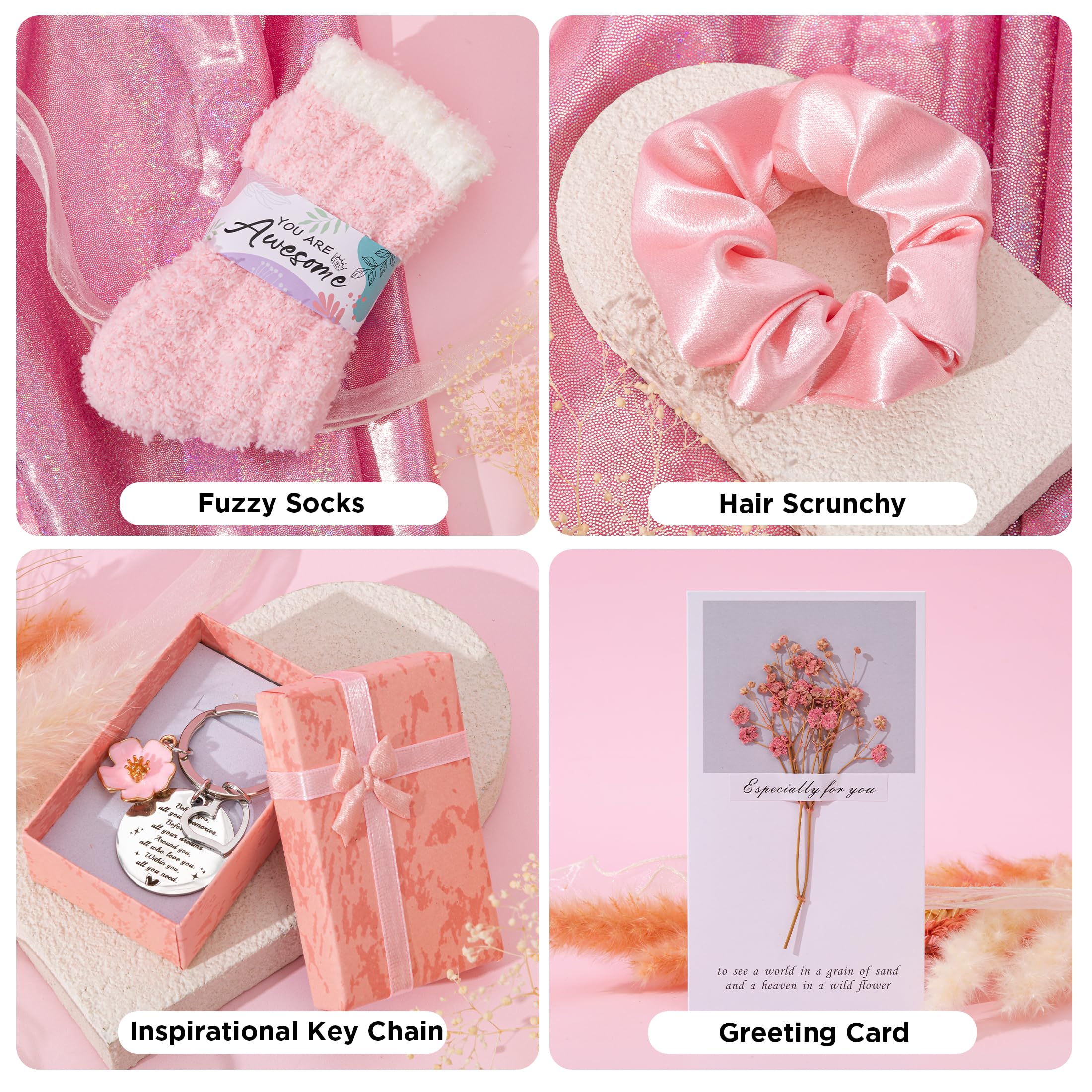Birthday Gifts Basket for Women,Unique Get Well Soon Basket Set Self Care Package Inspirational Christmas Box Thinking of You Set for Her Relaxing Spa for Your Mom, Wife, Best Friends, Sister,female