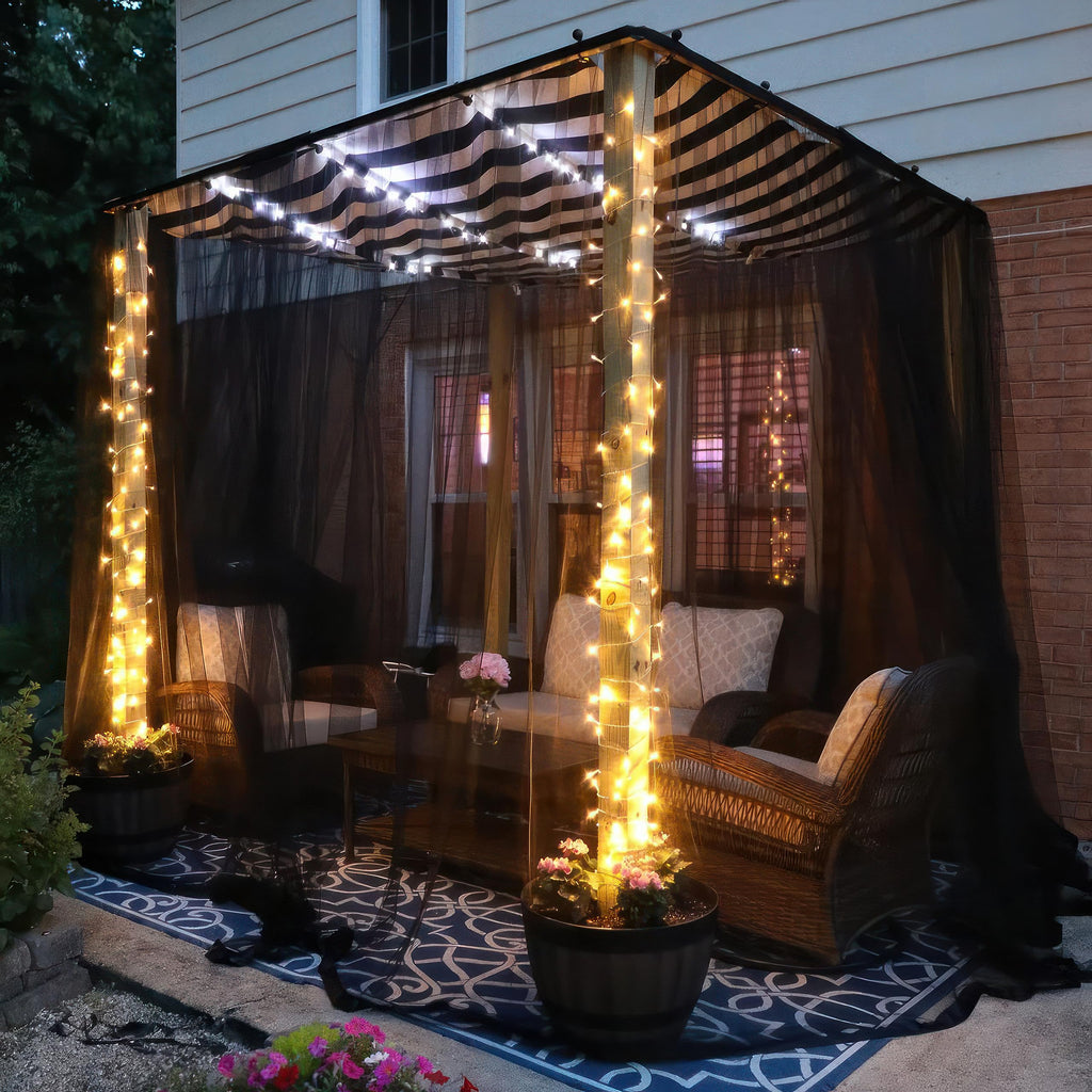 Black DIY Mosquito Net Fabric | 10x10 FT Netting | Insect Cover for Garden, Patio, Outdoor & Windows | Multiple Sizes in Black, White & Green | Mesh Screen Barrier