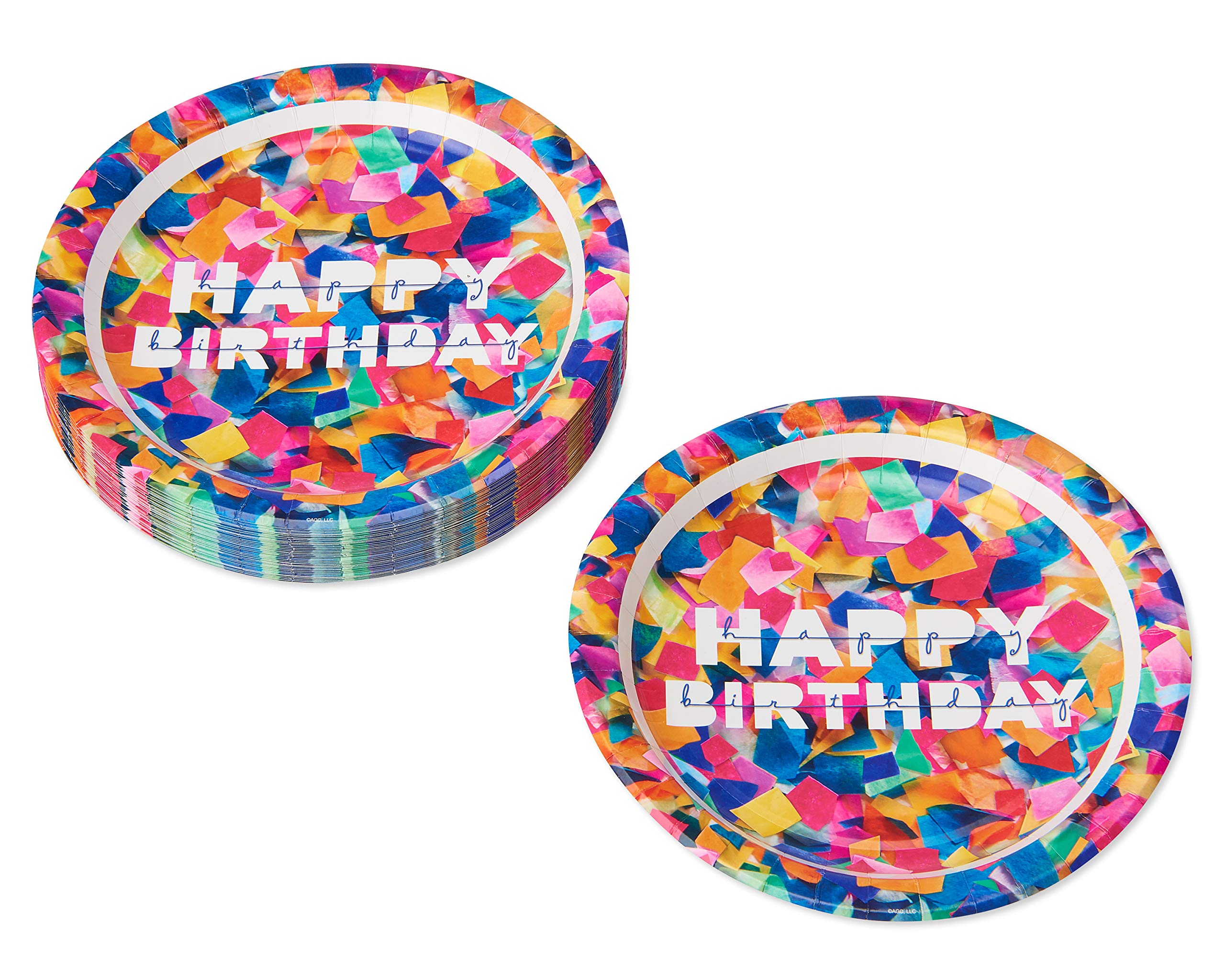 American Greetings 36-Count Confetti Happy Birthday Dinner Plates