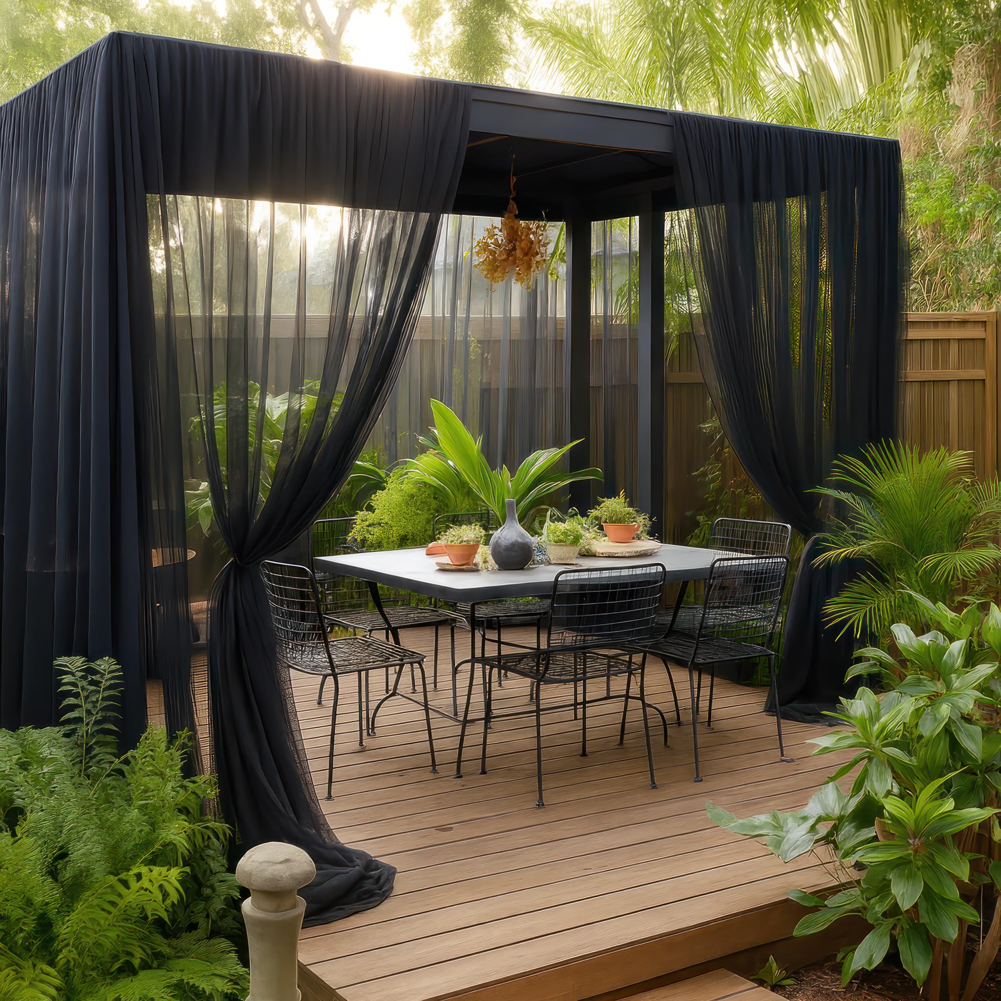 Black DIY Mosquito Net Fabric | 10x10 FT Netting | Insect Cover for Garden, Patio, Outdoor & Windows | Multiple Sizes in Black, White & Green | Mesh Screen Barrier