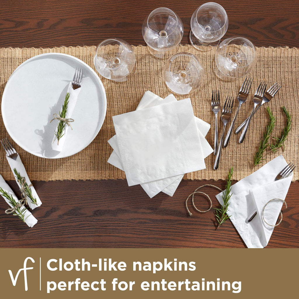 Vanity Fair Entertain Paper Napkins, 40 Count, Disposable Napkins Made for Entertaining and Events
