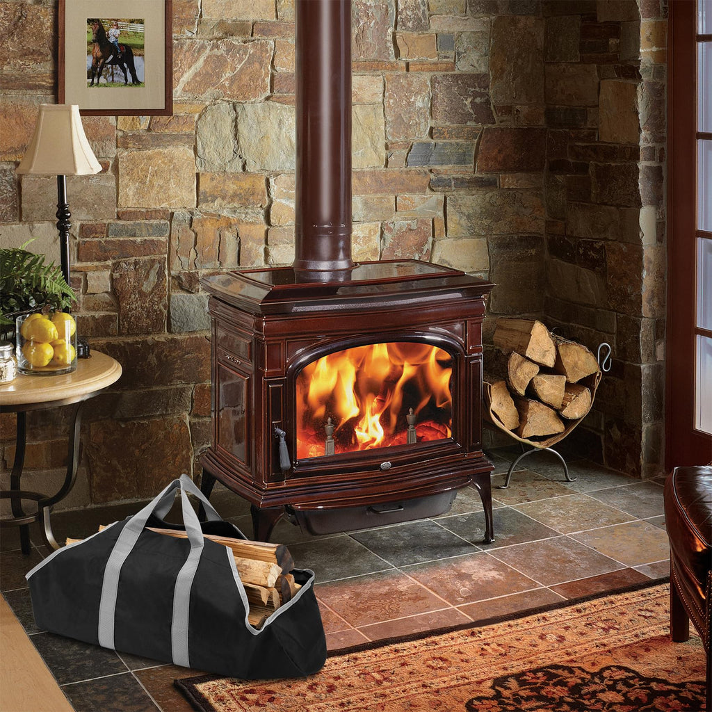 Stanbroil Firewood Log Carrier, Canvas Log Storage Totes Wood Stove Accessories, Log Holder for Fireplace or Camping