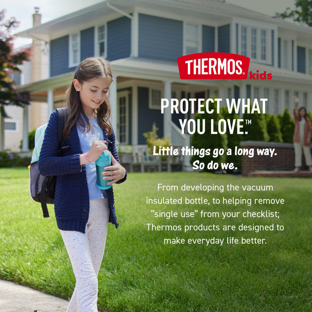 THERMOS FUNTAINER 14 Ounce Stainless Steel Vacuum Insulated Bottle, Daring Dinos