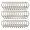 Loopunk 50 pcs Wristband Keychains, Plastic Coil Stretch Elastic Spring Spiral Bracelet Key Ring for Gym Pool ID Badge for Keychain Pet Luggage Bag(transparent)