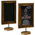 MyGift 12-Inch Burnt Wood Framed Memo Chalkboard Tabletop Cafe Menu & Message Board Sign Set of 2