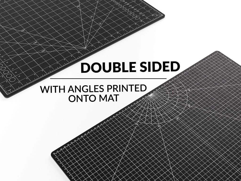 XNM Premium Self Healing Cutting Mat - 18 Inches by 24 inches - A2-3 Layer Quality PVC Construction - Dual Sided, Imperial and Metric Grid Lines - Perfect for Cutting, Sewing, and Crafts