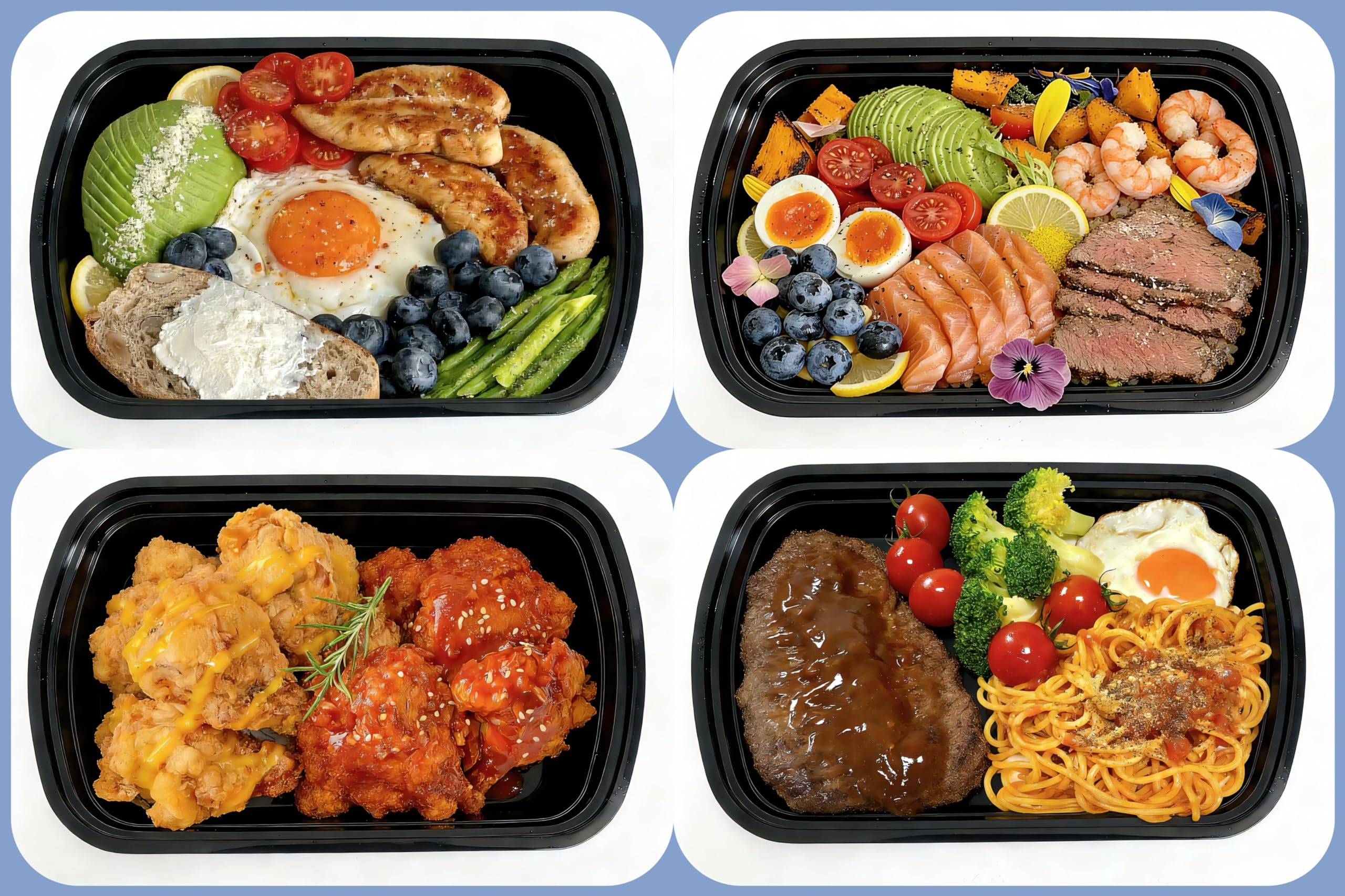 15Pack 38oz Reusable Plastic meal prep containers with lids， Rectangular Food Storage Container，Take out Containers ，Freezer/Microwave Safe