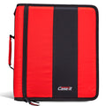Case-it Classic Zipper Binder | 2-Inch O-Rings, 350 Sheet Capacity, Multiple Storage Pockets & Shoulder Strap | School & Office Organizer | D-251 Fire Engine Red