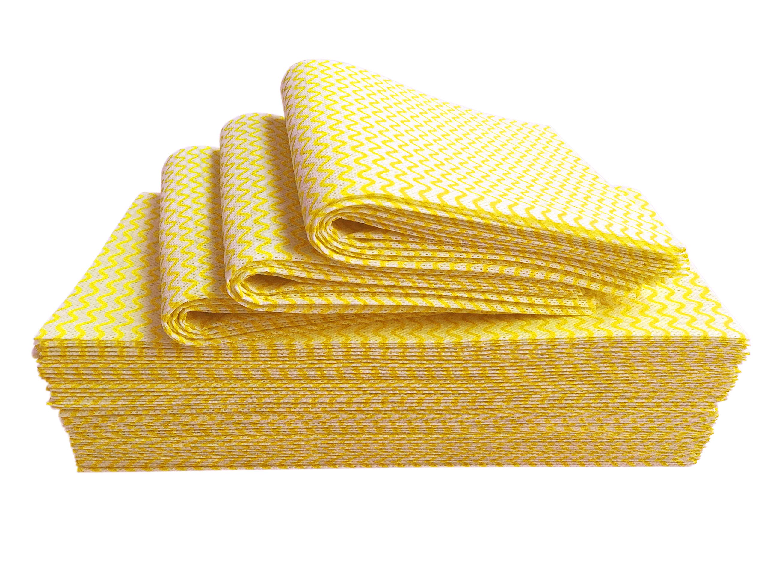 UKEENOR Disposable Dish Cloth, J Cloth, Reusable Cleaning Cloth Disposable Heavy Duty Dish Towels Dish Cloth Reusable Kitchen J Clothes 100 Count 11.9"X23.7" Absorbent, Fast Dry