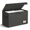 Leffis Comic Book Storage Box, Comic Book Box 15.5" X 7.5" X 11.3", Collapsible Comic Short Box with Lids Holds 150 Comics Heavy Duty Comic Book Bin Container