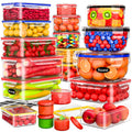 40 Pcs Food Storage Containers with Lids Airtight- Plastic Meal Prep Container for Pantry Kitchen Organization, Microwave, Dishwasher, Freezer Safe -100% Leak Proof (20 Stackable Boxes-20 Lids)