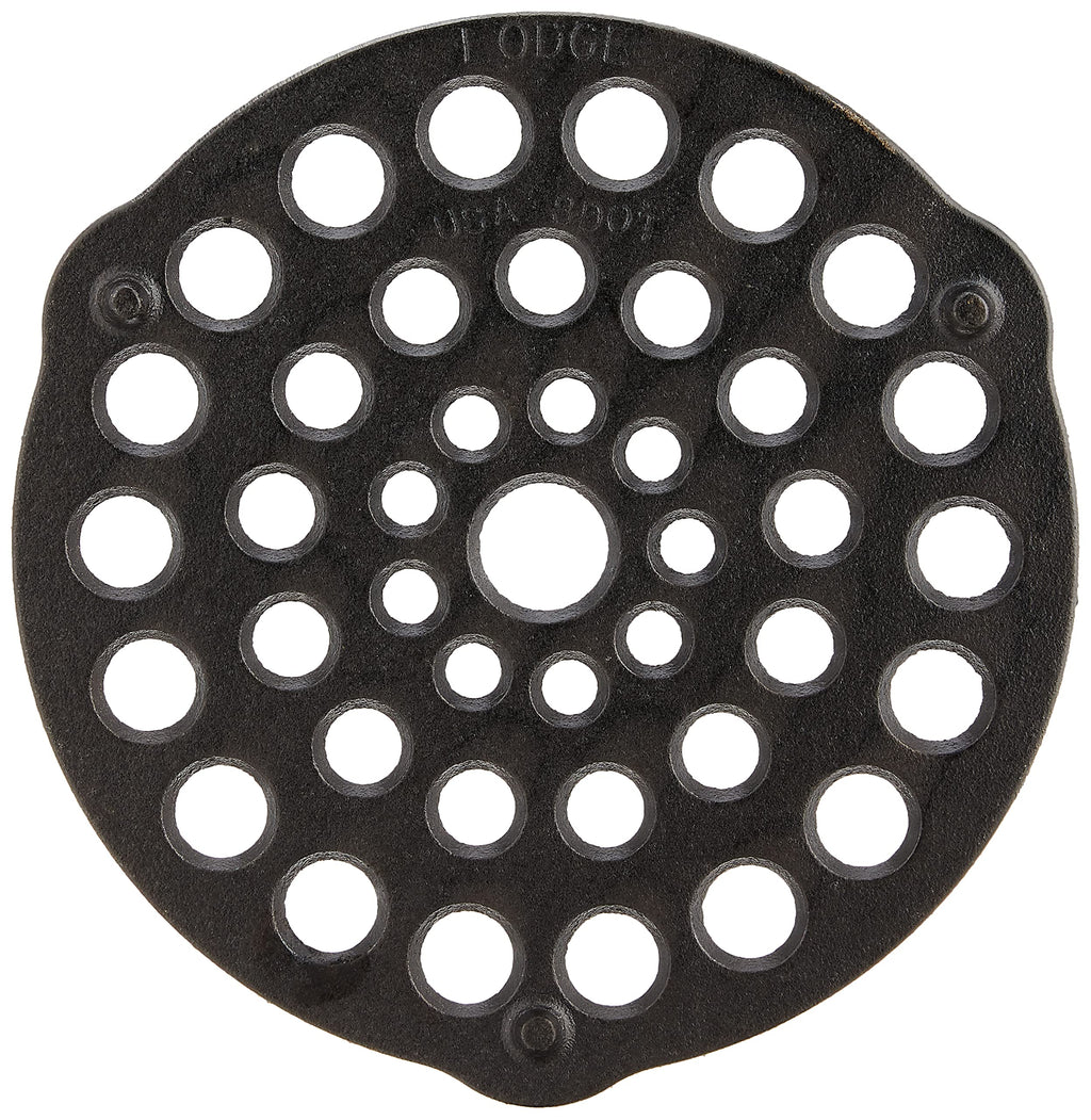 Lodge L8DOT3 8-Inch Logic Pre-Seasoned Cast-Iron Meat Rack/Trivet (Black)
