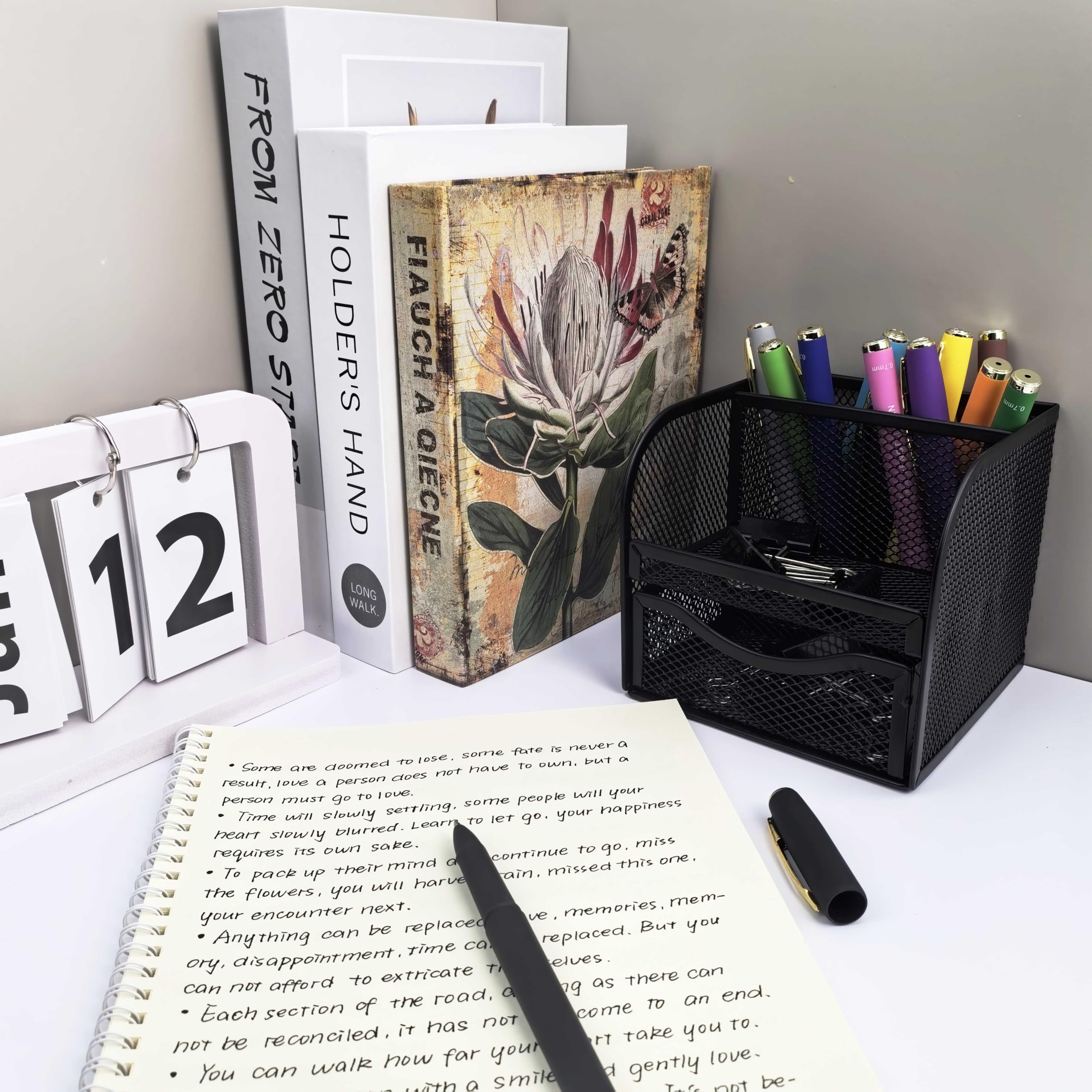 Fengtaiyuan 07P18, Gel Ink Rollerball Pens, Black Ink, Fine Point, 18 Pack, Writing Smooth, Cool Pens (0.7mm-Black-18Pack)