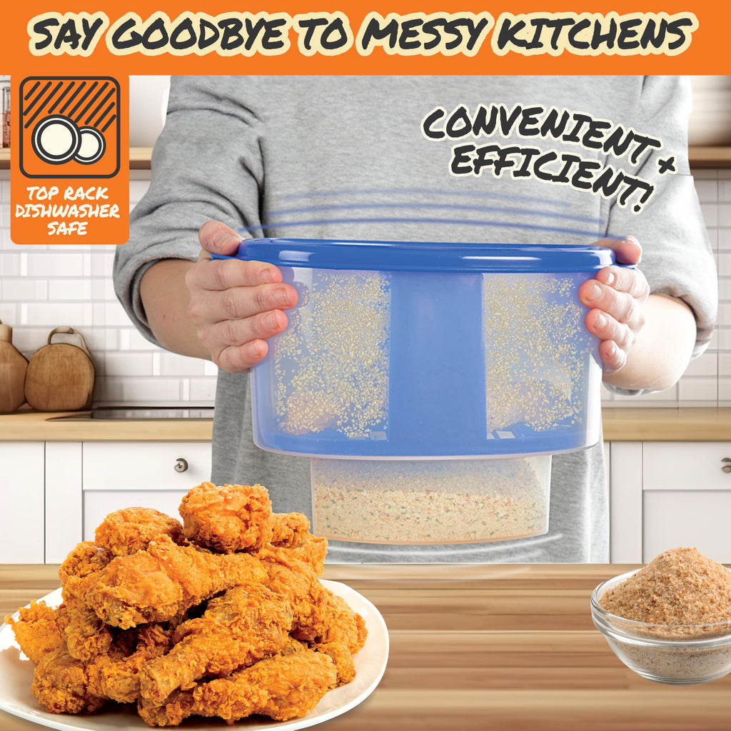 The Original Breader Bowl- All-in-One Mess Free Batter Breading at Home or On-The-Go