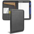 Samsill Mini Professional Padfolio, Business Portfolio, Black, Includes 5x8 Writing Pad