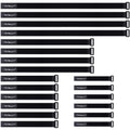 20 Pack (8 12 18 24 inches) Hook and Loop Reusable Fastening Cable Tie Down Straps by Wisdompro - Reusable, Durable Functional Ties to Keep Your Home, Office, Workspace from Tangled Messes of Cords