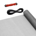 FLYZZZ Screen Door Repair Kit Replaceable Window Screen Kit 39''x78'' Grey Fiberglass Mesh Insect for Fiberglass Door, Window Screen (100x200, Dark Gray)