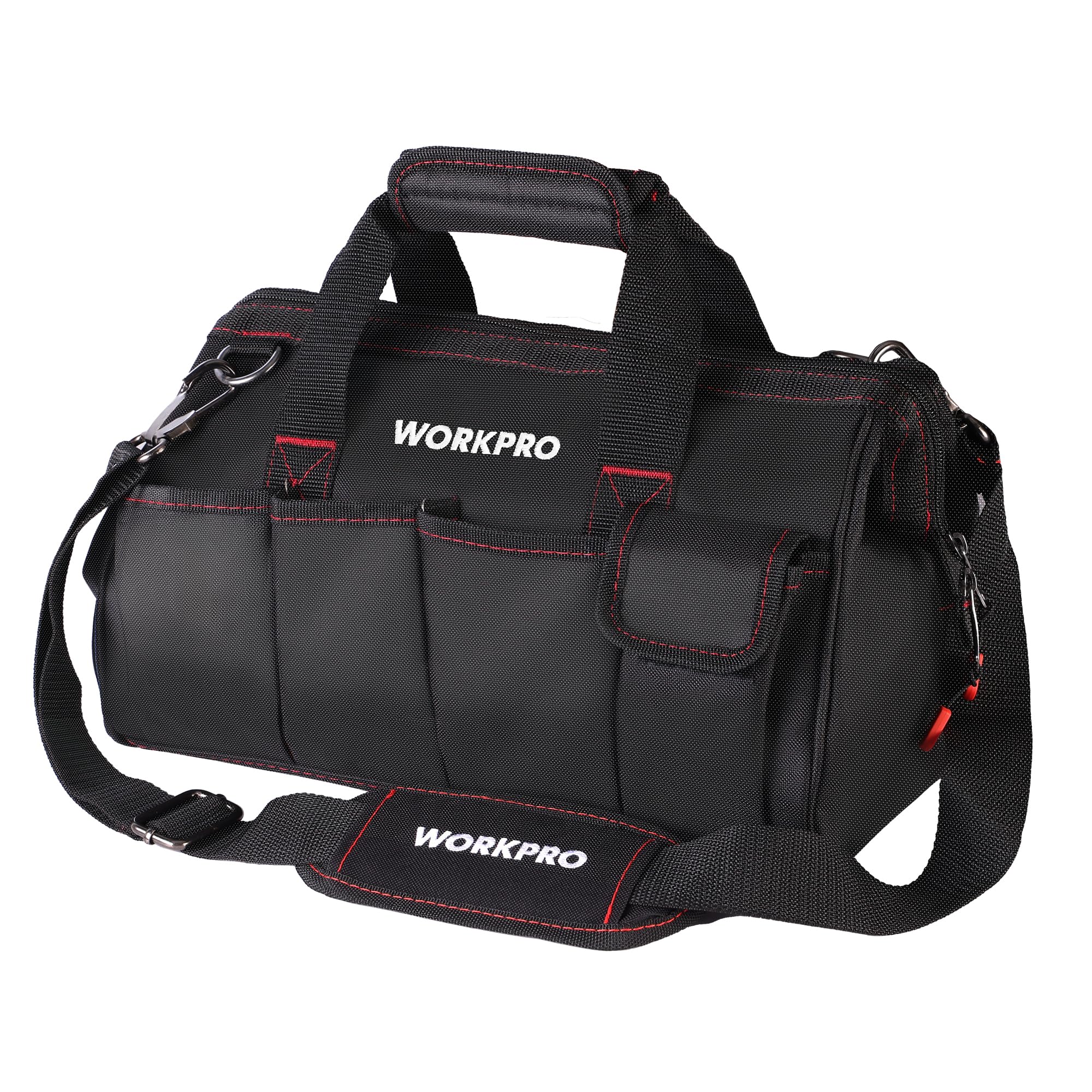 WORKPRO Close Top Wide Mouth Tool Bag Storage Organizer Close Tote, 14"