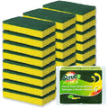 Cleaning Heavy Duty Scrub sponge by Scrub-it - Non-Scratch - Scrubbing Sponges Use for Kitchen, Bathroom & More - Yellow -24 Pack-