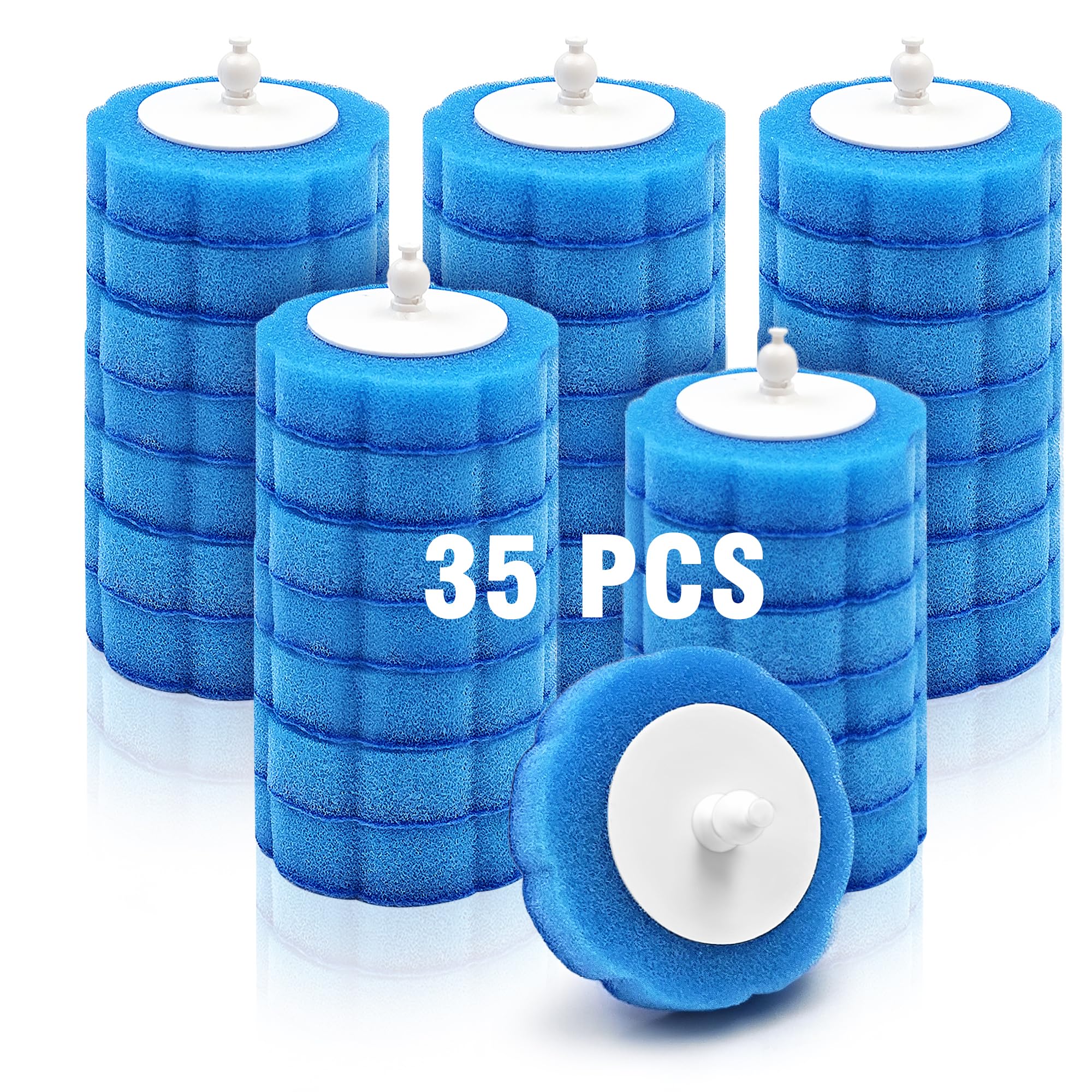 NEWE Disposable Toilet Brush Cleaner Refills 35PCS, Toilet Wand Replacement Heads