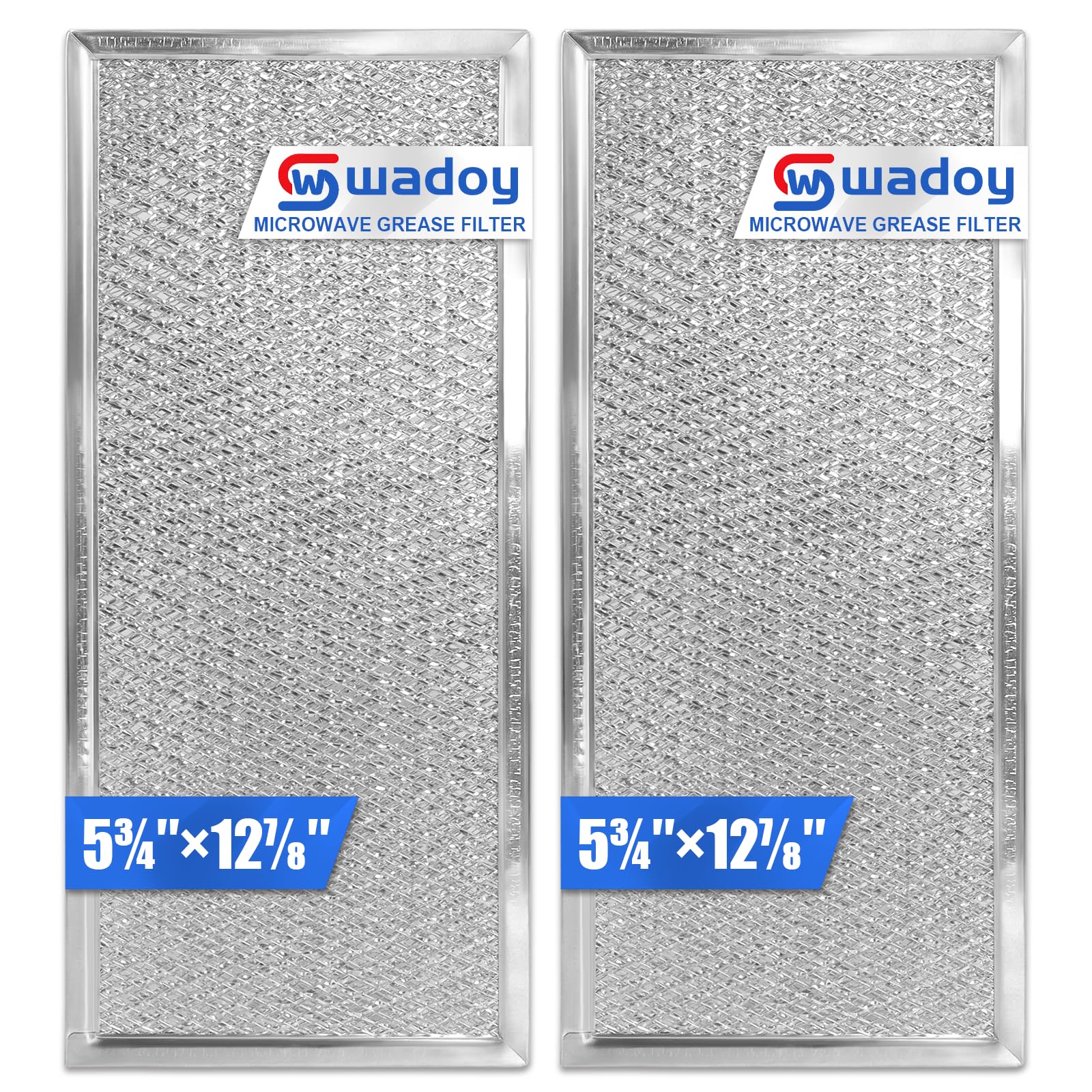 2 PACK W10208631A Microwave Grease Filter Replacement for Whirl-pool W10208631A 5.81 inch x 12.94 inch