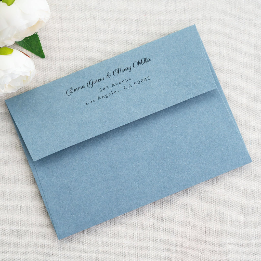 PONATIA 50 Pieces 5x7 Envelopes, A7 Envelopes Self Seal for Weddings, Invitation Cards, Photos, Postcards, Greeting Cards Mailing, Baby Shower, Graduation, Christmas Gift Cards (Dusty Blue)