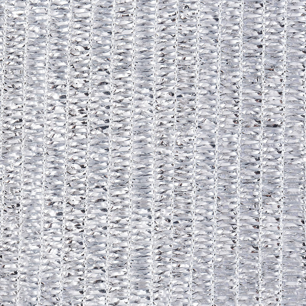 70% Aluminum Shade Cloth 6.5 FT x 10 FT, Durable Mesh Silver Tarps with Grommets and Ball Bungee,Reflective Sun Shade Net Cover for Pet Shade, Car Cover, Patio Garden, Pergola, Plants Growing, Pools