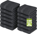 Utopia Towels Premium Washcloth Set, 12 by 12 Inches, 600 GSM 100% Cotton Face Cloths, Highly Absorbent and Soft Feel Fingertip Towels, 12 Pack, Grey