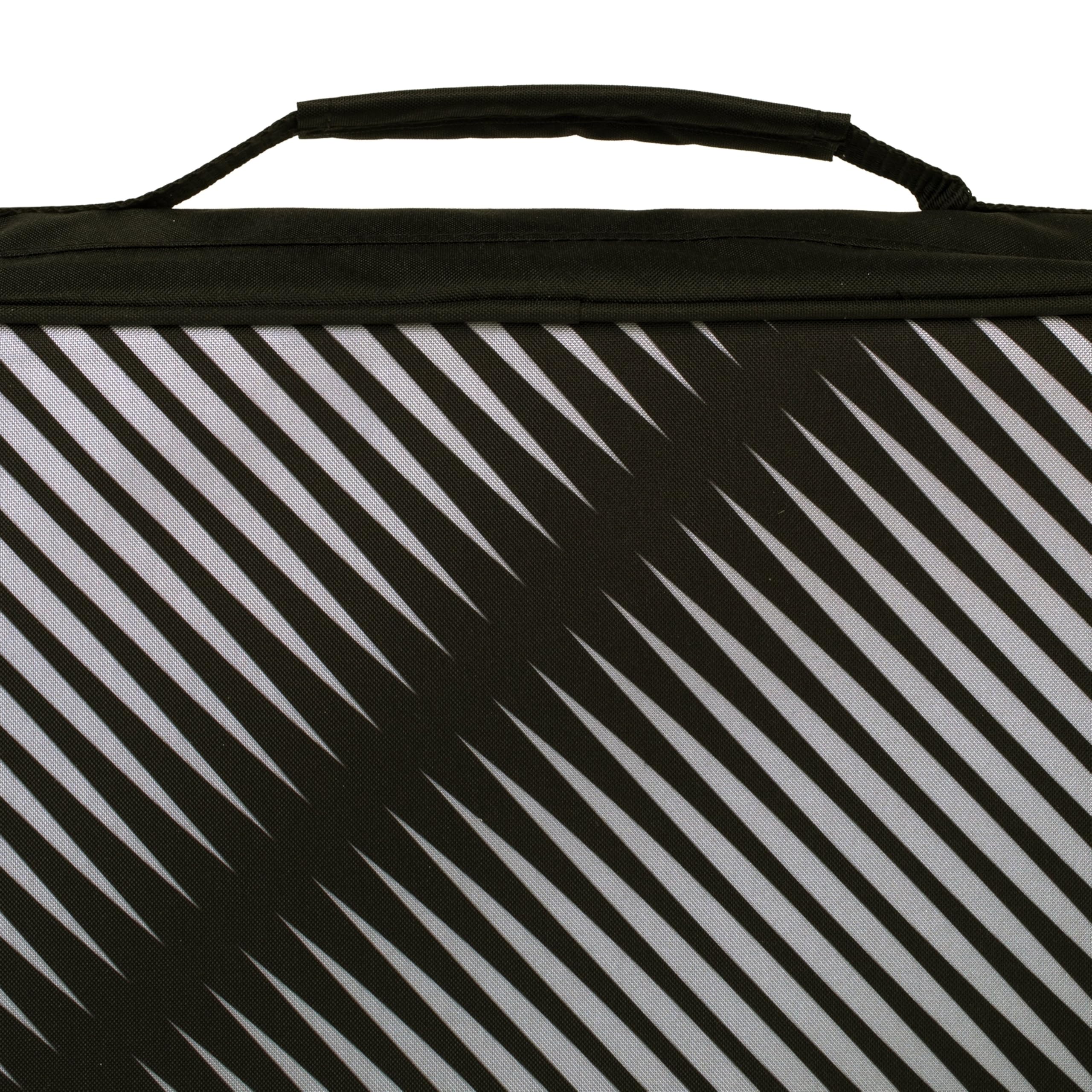 Five Star Zipper Binder, 2 Inch 3 Ring Binder, 6-Pocket Expanding File, Durable, Black (72536)