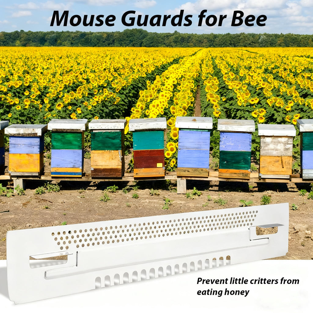 OUKENS 5 Pieces Mouse Guards for Bee Hives, Beehive Travel Gate, Bee Mouse Guard, Detachable Escapeproof Hives Entrance Reducer