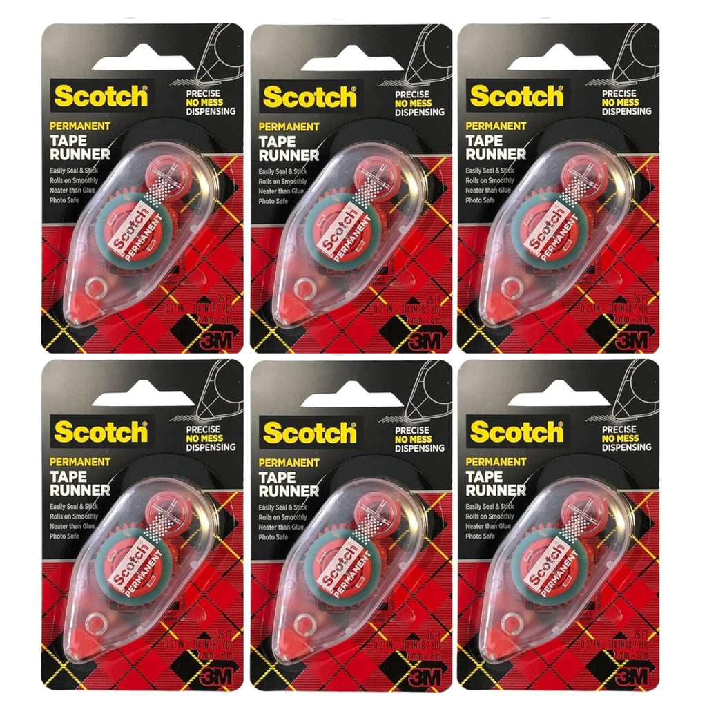 3M Bulk Buy 6061 Scotch Double Sided Adhesive Roller .27 in. x 8.7 yd. (6)