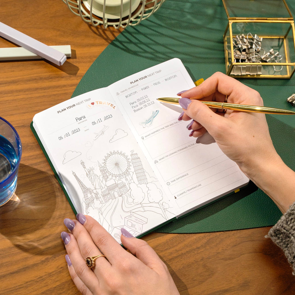 Clever Fox Travel Journal – Vacation Planner with Budget Plan, Packing List, Expense Tracker & Trip Journal – Travelling Itinerary Organizer for Women, Men & Couples – A5 Size, Hardcover - ForestGreen