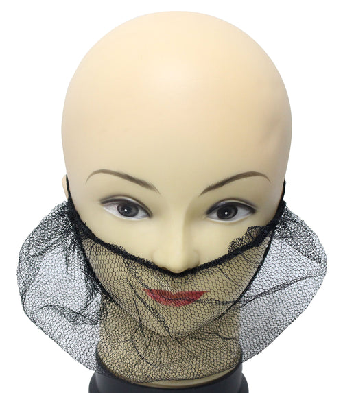 100 Pieces Disposable Nylon Honeycomb Royal Beard Protector nets, Latex Free (Black)