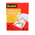 Scotch Thermal Laminating Sheets, Ideal Office or School Supplies, 9 in x 11.5 in, 3-Mil Thick, 100 Laminating Pouches