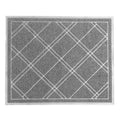 SlipToGrip Universal Plaid Door Mat - XL 42 x35 Inch Low-Profile Grey Entryway Rug with DuraLoop - Waterproof Indoor and Outdoor Welcome Mat for Front Door, Garage, Patio, Mudroom